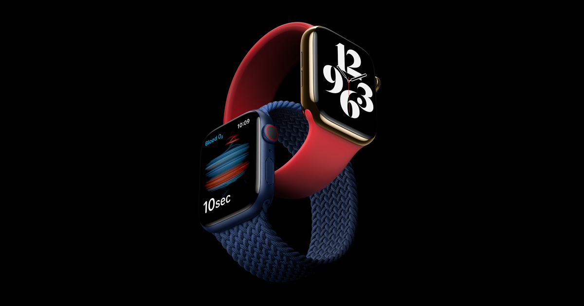 Apple Watch Series 6 (GPS, 40mm) - Blue Aluminum Case with Deep Navy Sport Band 官方图片